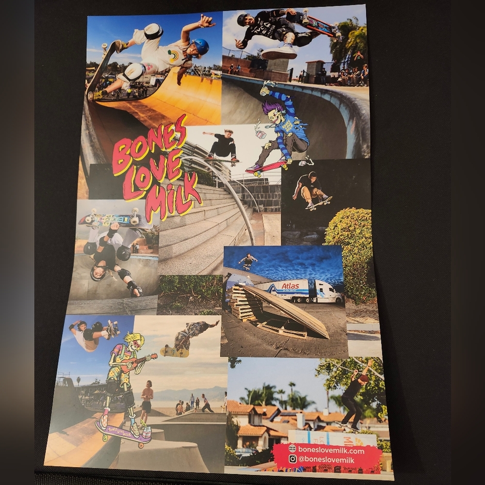 Bones love milk powell peralta poster skateboard vans Tony hawk Christian hosoi